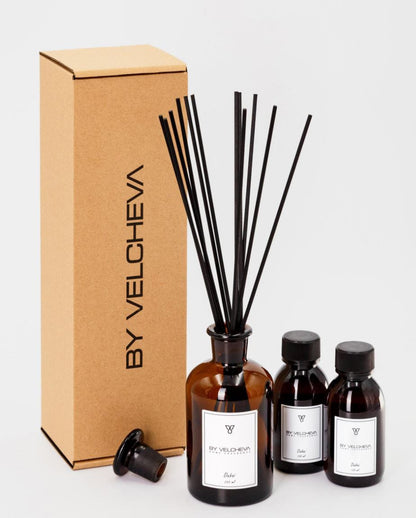 By Velcheva Raumduft Mikado Carolina – 160 ml, Cappuccino, Jasmin & Kakao