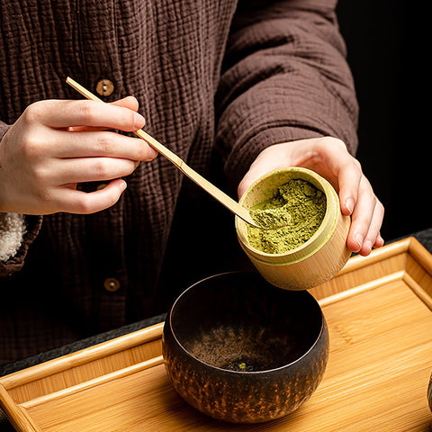 Matcha Bambuslöffel – naturbelassen, nachhaltig & präzise Dosierung