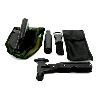Survival-Kit – 26-teilig mit Axt, Schaufel, Taschenlampe & Rettungsdecke