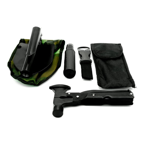 Survival-Kit – 26-teilig mit Axt, Schaufel, Taschenlampe & Rettungsdecke