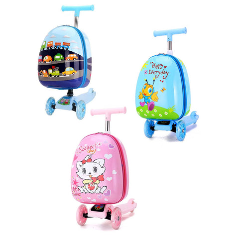 Kids Scooter Reisekoffer – 2-in-1, 60 x 30 cm, Koffer & Scooter in einem