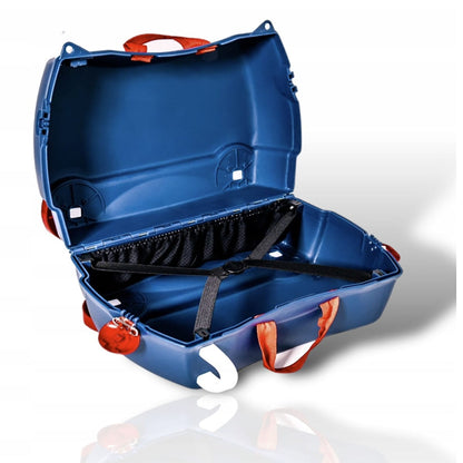Magic Travel Kinderkoffer – 48 x 22 x 34 cm, Ride-on, Sitz & Fahrspass