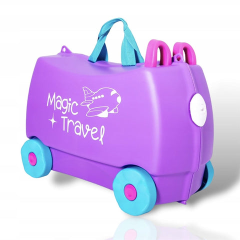 Magic Travel Kinderkoffer – 48 x 22 x 34 cm, Ride-on, Sitz & Fahrspass