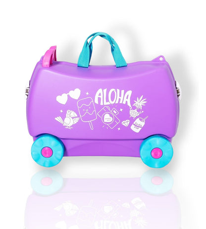 Magic Travel Kinderkoffer – 48 x 22 x 34 cm, Ride-on, Sitz & Fahrspass