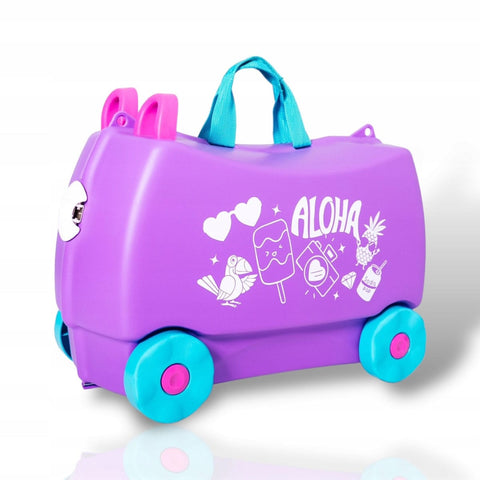Magic Travel Kinderkoffer – 48 x 22 x 34 cm, Ride-on, Sitz & Fahrspass
