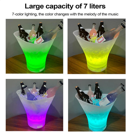 Wein-Cooler – 7 L, mit LED Licht, Bluetooth Speaker & USB-C