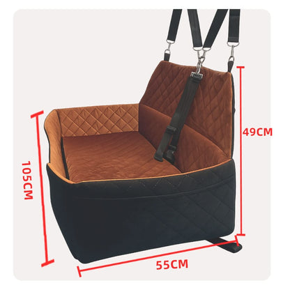 Auto-Hundesitz – 105 x 49 x 55 cm, mit Sicherheitsgurt, für mittlere & grosse Hunde