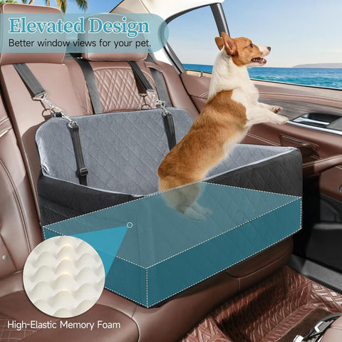 Hundeautositz – 74,9 x 50,8 x 50,8 cm, für mittlere & grosse Hunde, Plüsch
