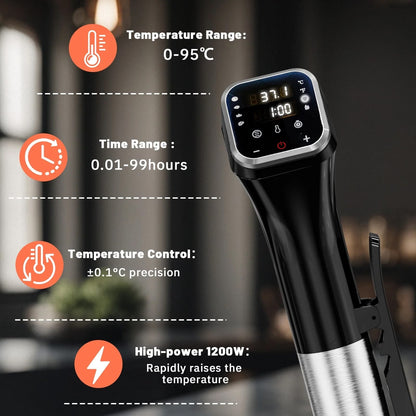 Sous-Vide Garer – 1100W, 25–95°C, für 4–32L Töpfe