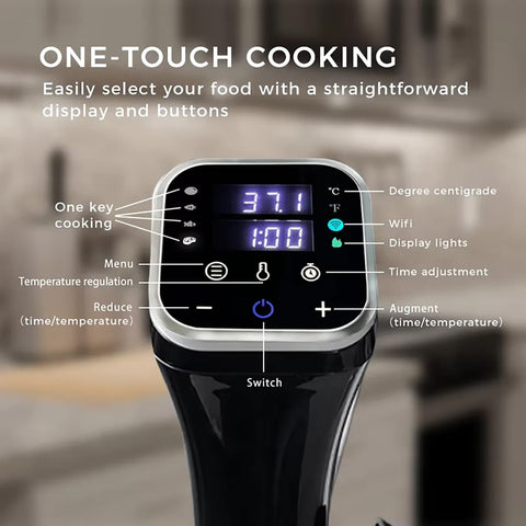 Sous-Vide Garer – 1100W, 25–95°C, für 4–32L Töpfe