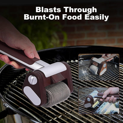 Elektrischer Grillreiniger – USB-C, Vibrationsfunktion, Metalldraht-Kopf, kabellos