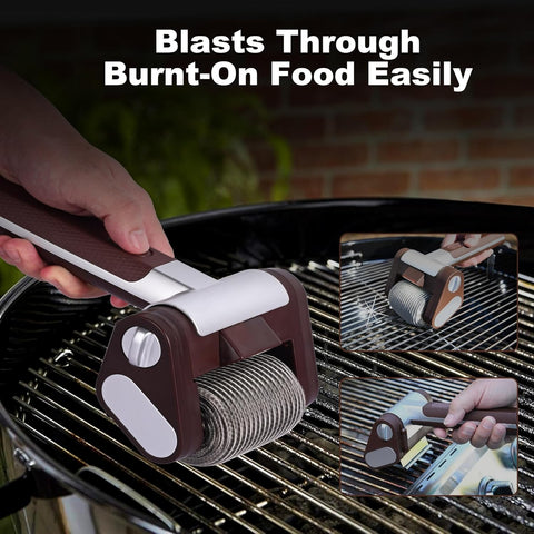 Elektrischer Grillreiniger – USB-C, Vibrationsfunktion, Metalldraht-Kopf, kabellos