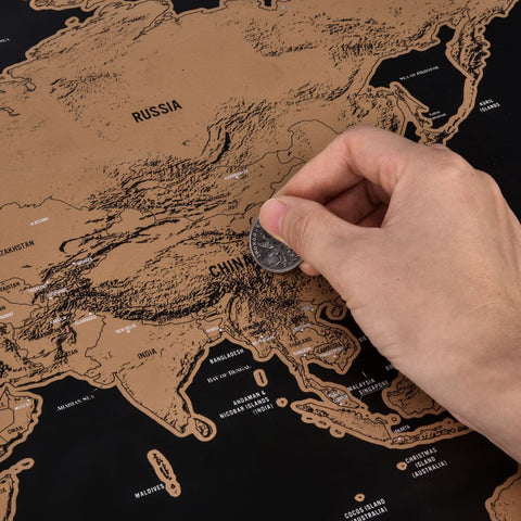 Scratch Map – 82,5 x 59,4 cm, Rubbel-Weltkarte für Vielreisende