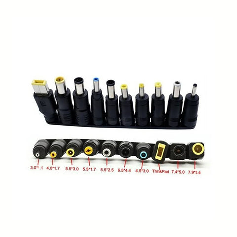 Universal DC Adapter Set – 10-teilig, 5,5 x 2,1 mm, für verschiedene Laptops