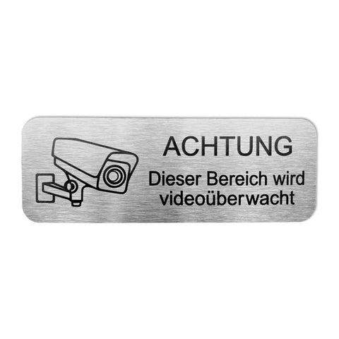 Videoüberwachungsschild Set – selbstklebend, für Innen & Aussen, ohne Bohren