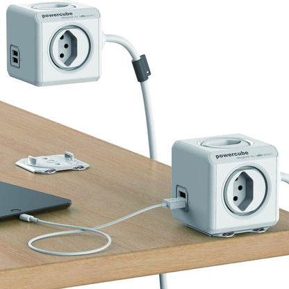 Power Cube Strom-Würfel – 4 Steckplätze, 2x USB, kompakt & modern