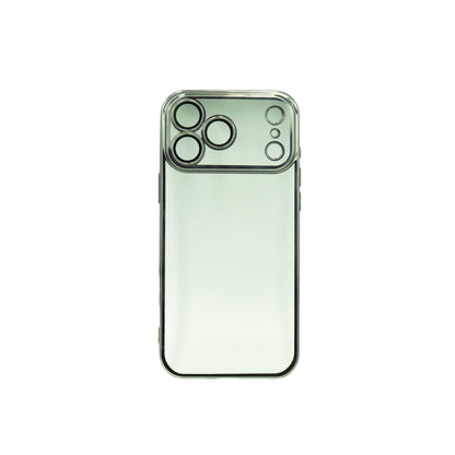 Handyhülle iPhone 17 / Pro / Pro Max / Air – transparente Rückseite, silberner Rahmen, stossgeschützt