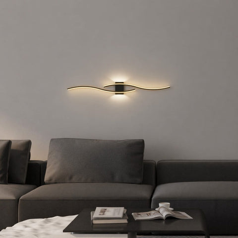 LED Wandleuchte Wellenform – 8–24W, 230V, integrierte LED, für Wohnzimmer & Schlafzimmer