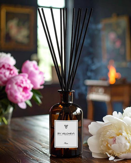 By Velcheva Raumduft Mikado Fleur – 125 ml, Bergamotte, Pfingstrose & Jasmin