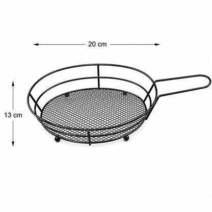Fast-Food-Korb Set aus Metall Schwarz – Servierkörbe für Pommes & Fingerfood