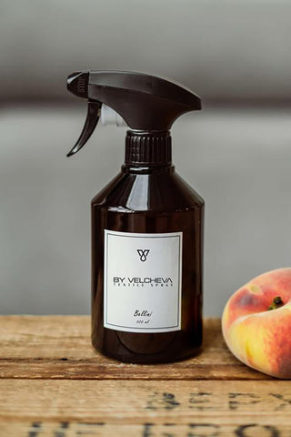 By Velcheva Textilspray Bellini – 500 ml, Pfirsich, Rum & Vanille