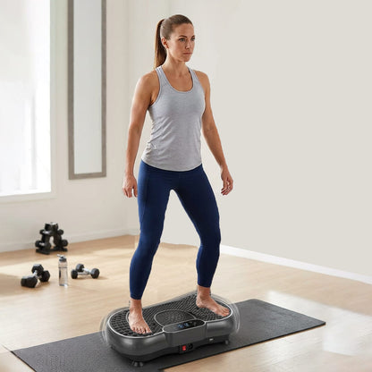 Vibrationsplatte mit Trainingsbändern & Fernbedienung – Ganzkörpertraining für Zuhause