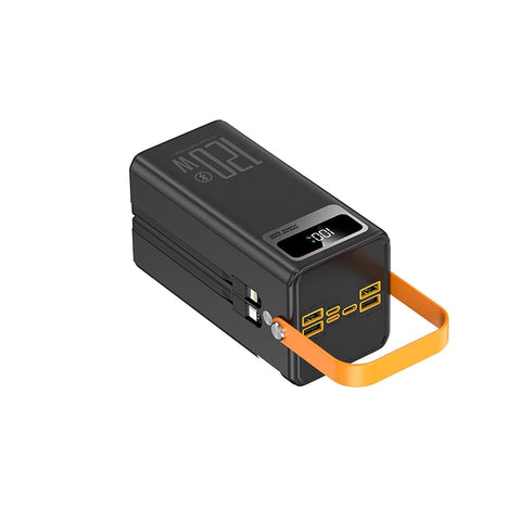 Powerbank Hercules – 30'000 mAh, 120W, LED-Display, eingebaute Kabel & Tragegriff