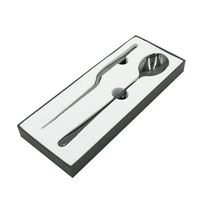 Gourmet-Set – Anrichtepinzette & Anrichtelöffel, für Hobbyköche & Profiköche