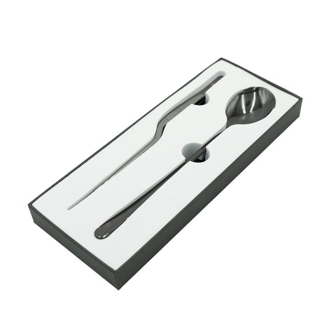 Gourmet-Set – Anrichtepinzette & Anrichtelöffel, für Hobbyköche & Profiköche