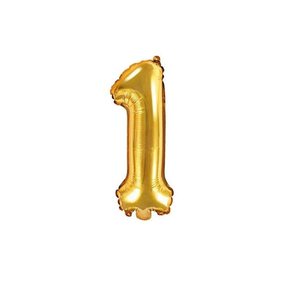 Goldener Folienballon Zahl 0–9 – aus Aluminiumfolie