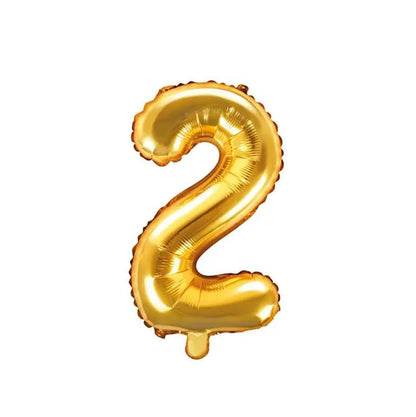 Goldener Folienballon Zahl 0–9 – aus Aluminiumfolie