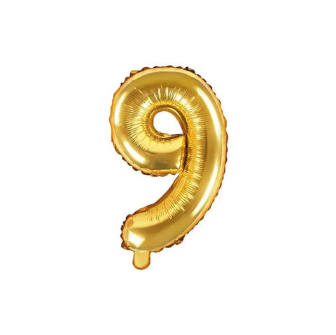 Goldener Folienballon Zahl 0–9 – aus Aluminiumfolie