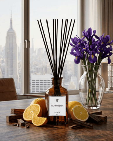 By Velcheva Raumduft Mikado New York – 125 ml, Zitrus, Iris & Moschus