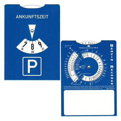 Vintage Parkscheibe mit Benzin-Rechner – Ankunftszeit Autozubehör