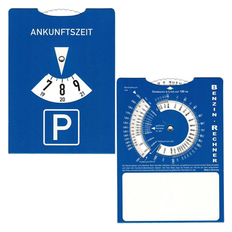 Vintage Parkscheibe mit Benzin-Rechner – Ankunftszeit Autozubehör