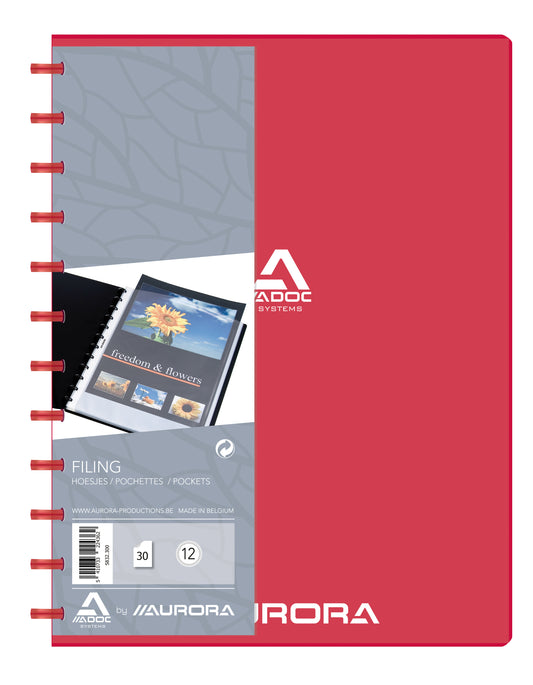 ADOC Sichtbuch Standard A4 5832.300 bordeaux 30 Taschen