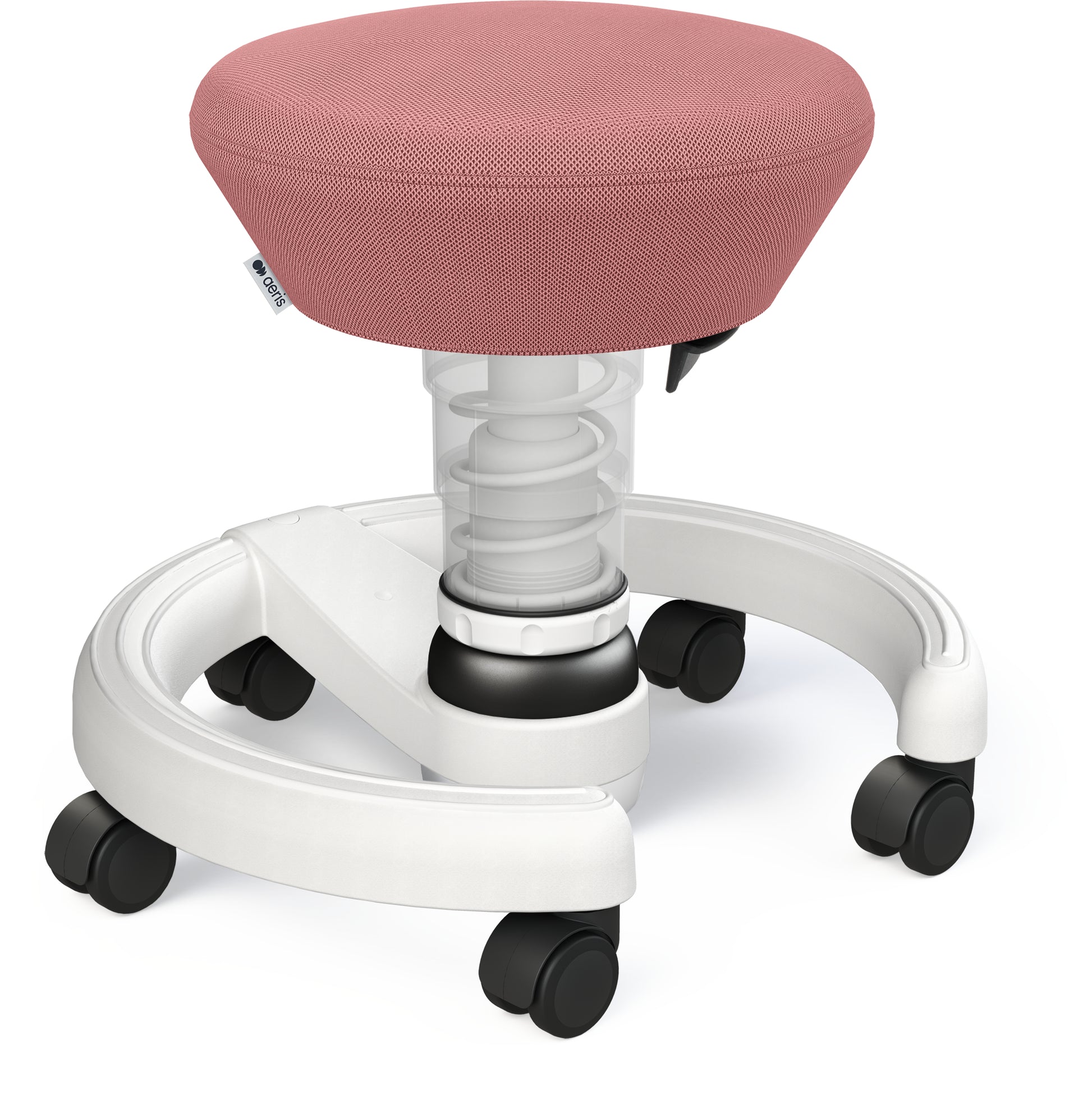 AERIS Kindersitzhocker Swoppster 120WHWHHQ03 rosa/weiss, mit Rollen