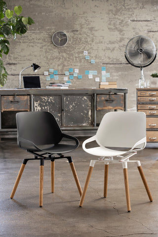 AERIS Konferenzstuhl NUMO P462OAWHWHFE weiss, schwarzes Kissen