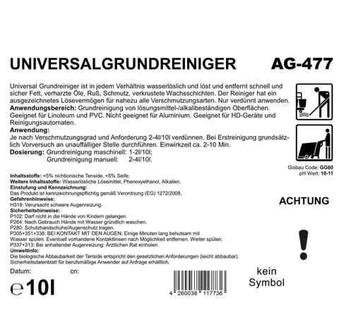 Universalgrundreiniger, 10 Liter, pH-Wert 10-11
