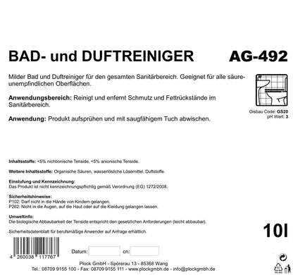 Bad und Duftreiniger, pH-Wert 2, 10 Liter