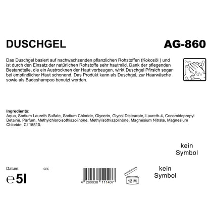 Duschbad, 5 Liter, fersken