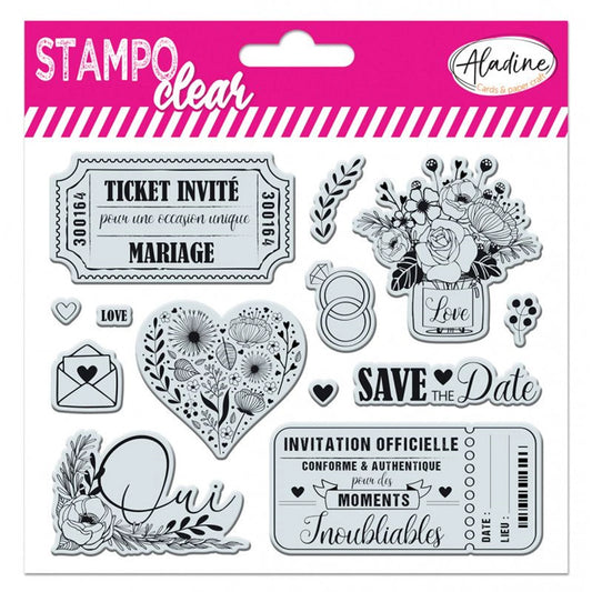 STAMPO CLEAR HOCHZEIT TICKET