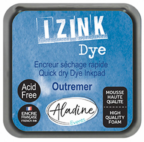 GROßES STEMPELKISSEN IZINK DYE BLAU