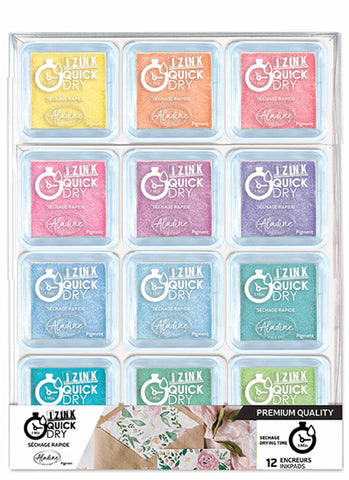 SET 12 STEMPELKISSEN QUICK DRY PASTELFARBEN M