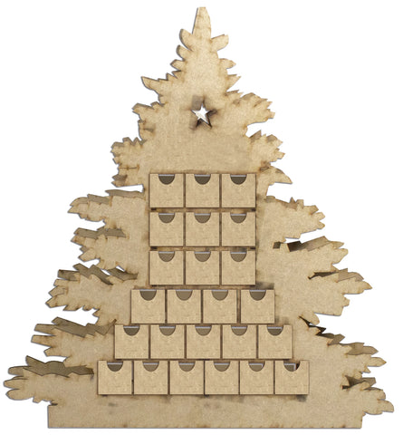 HOLZ ADVENTSKALENDER XMASBAUM