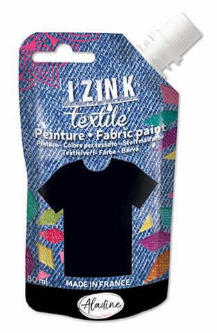 IZINK TEXTILMALFARBE SCHWARZ 50 ML