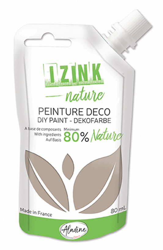 IZINK DEKO NATURMALFARBE MAULWURFSGRAU 80 ML