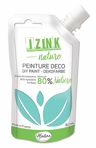 IZINK DEKO NATURMALFARBE WASSERGRÜN 80 ML