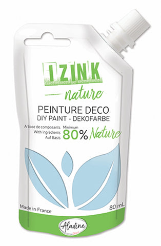 IZINK DEKO NATURMALFARBE EISBLAU 80 ML