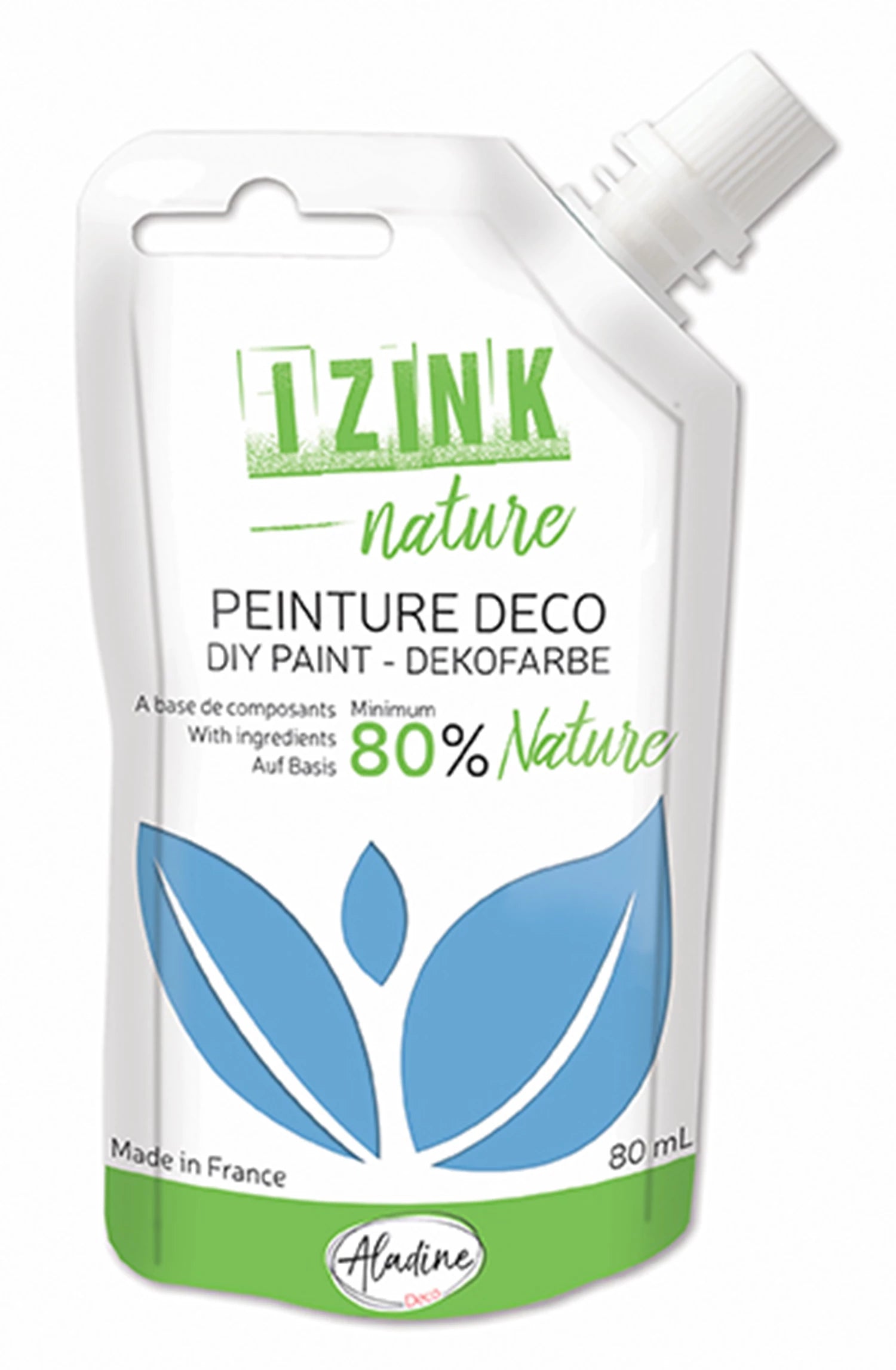 IZINK DEKO NATURMALFARBE AZUR BLAU 80 ML